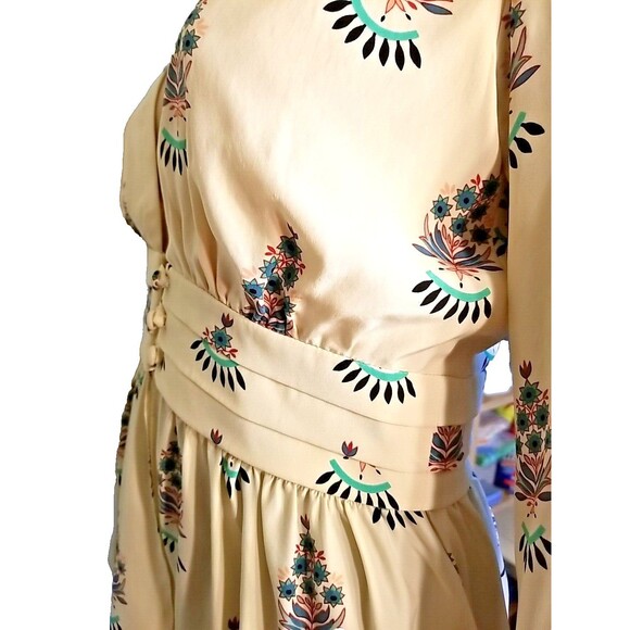 STONE COLD FOX Floral Lined 100% Silk 3 Button Blouse Top Size 1 US Small    T48 - Picture 6 of 11